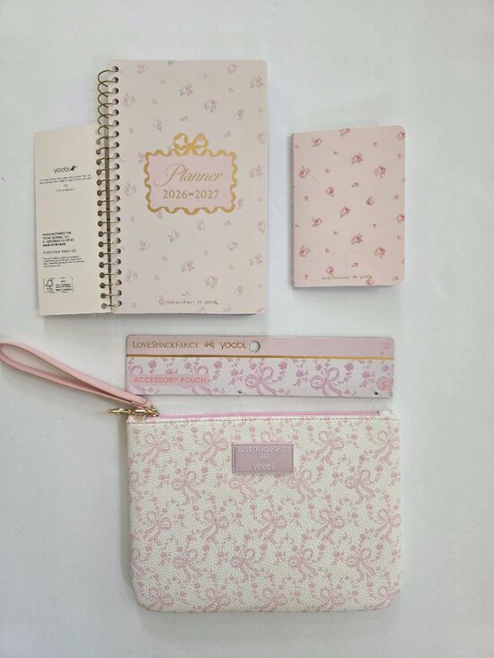 LoveShackFancy Accessories - LoveShackFancy x Target Blooming Heirloom Ditsy planner Coquette bow pouch 3